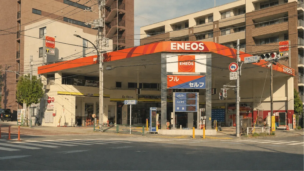 CLOUD NINEから一番近いガソリンスタンド（ENEOS）の外観